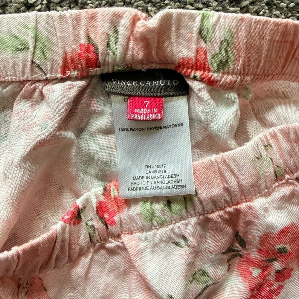 Vince Camuto Girls Floral Tank Top & Shorts Set Size 7 Pink Summer Outfit - Picture 8 of 8